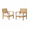 Guarderia Orwell Outdoor Acacia Wood Chairs with Cushions - Set of 2 GU3242133